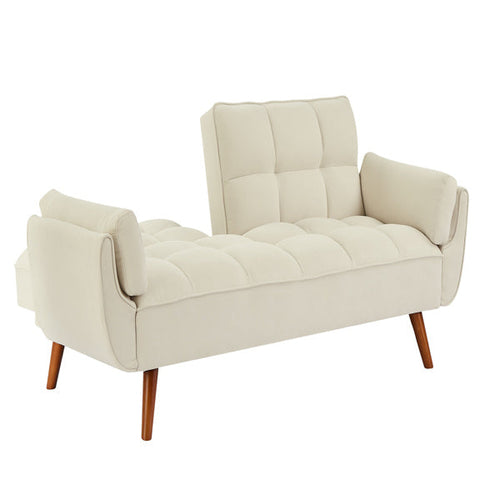 Fauteuil-canapé réglable en lin